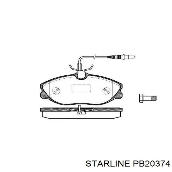 Передний тормозной диск Starline PB20374
