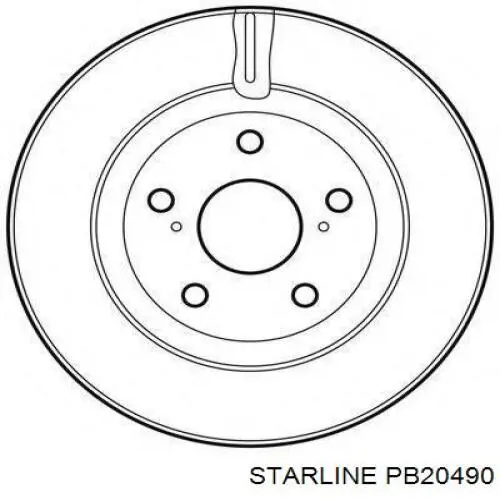Передний тормозной диск Starline PB20490
