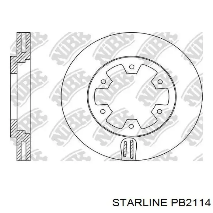 Передние тормозные диски PB2114 Starline
