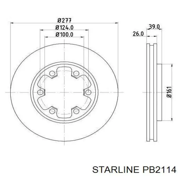 Купить PB2114 Starline Ротор тормозной