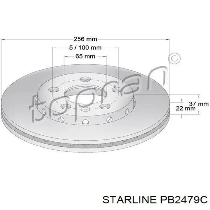 Передние тормозные диски PB2479C Starline