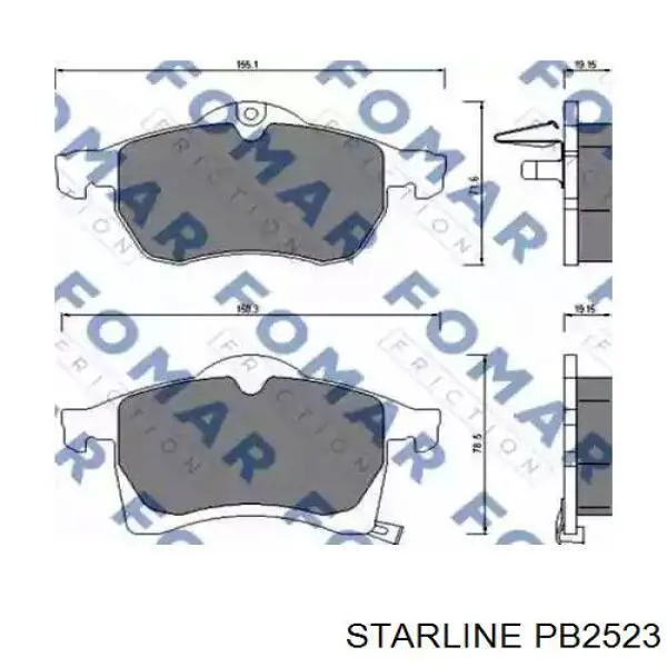 Тормоз дисковый передний Starline PB2523 цена, от 34.20 USD