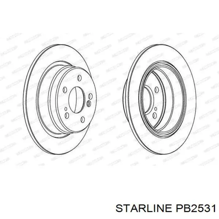 Тормоз дисковый передний Starline PB2531 цена, от 23.26 USD
