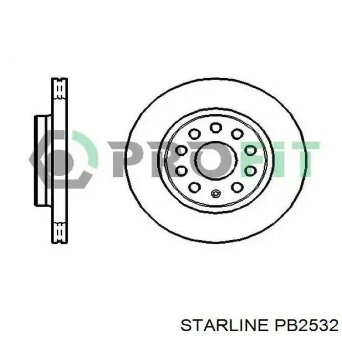 Тормоз дисковый передний Starline PB2532 цена, от 19.61 USD