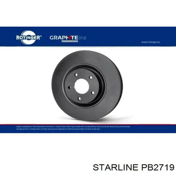 Передние тормозные диски PB2719 Starline