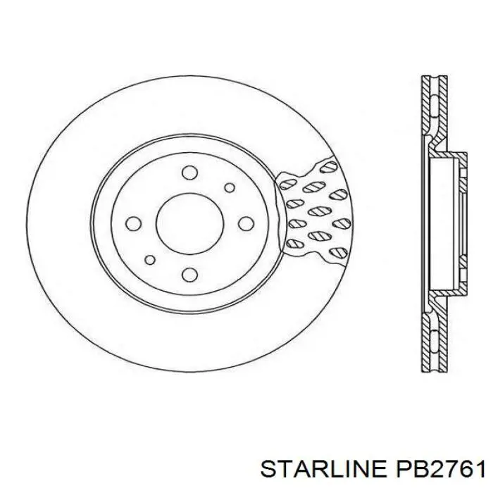 Compre PB2761 Starline Disco do freio dianteiro