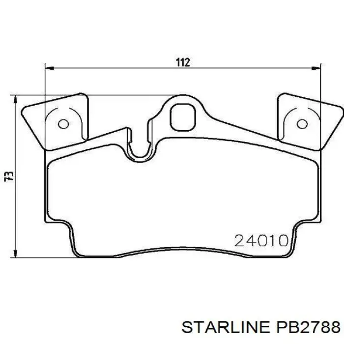 Передний тормозной диск Starline PB2788