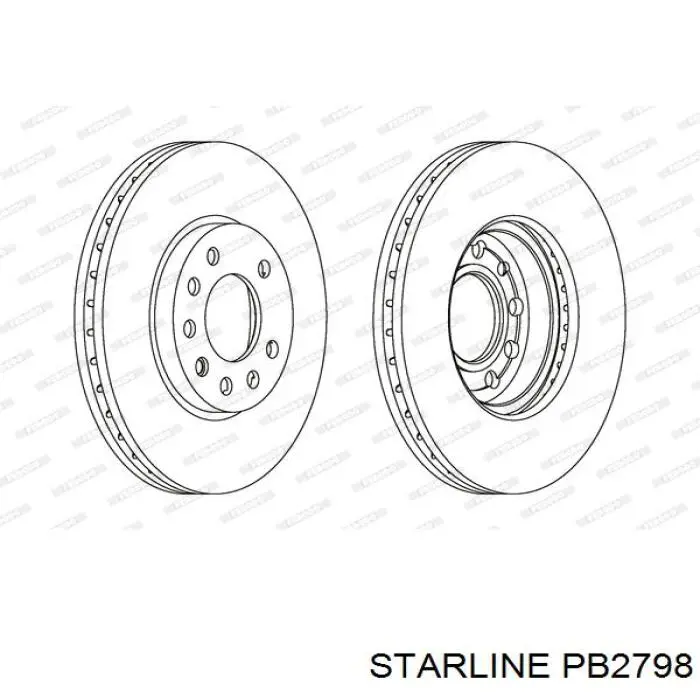 Compre PB2798 Starline Disco do freio dianteiro