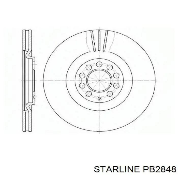 PB2848 Starline Диск тормозной передний