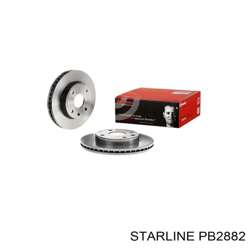 Передние тормозные диски PB2882 Starline