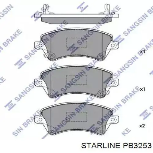Задний дисковый тормоз Starline PB3253
