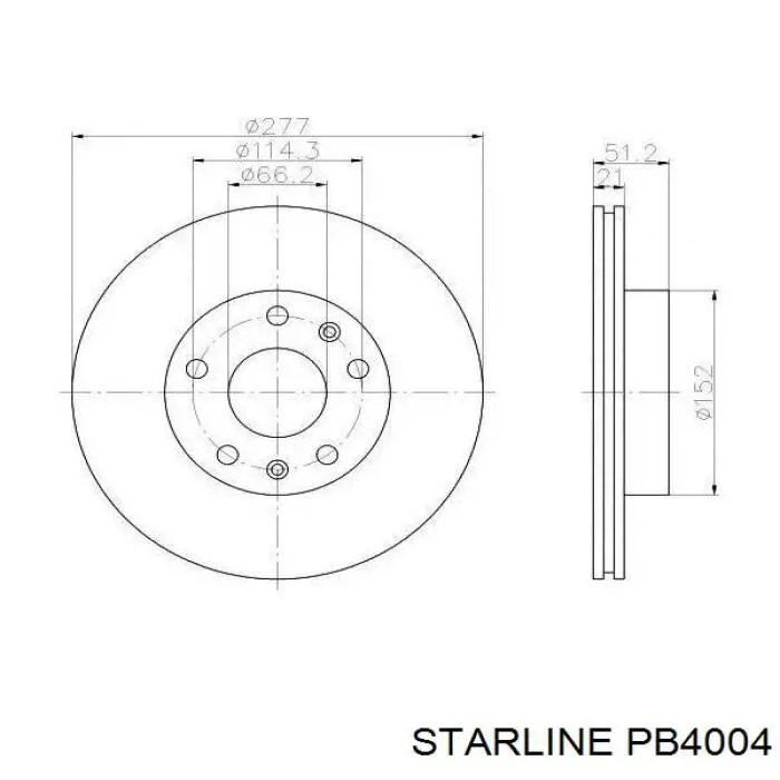 Купить PB4004 Starline Ротор тормозной