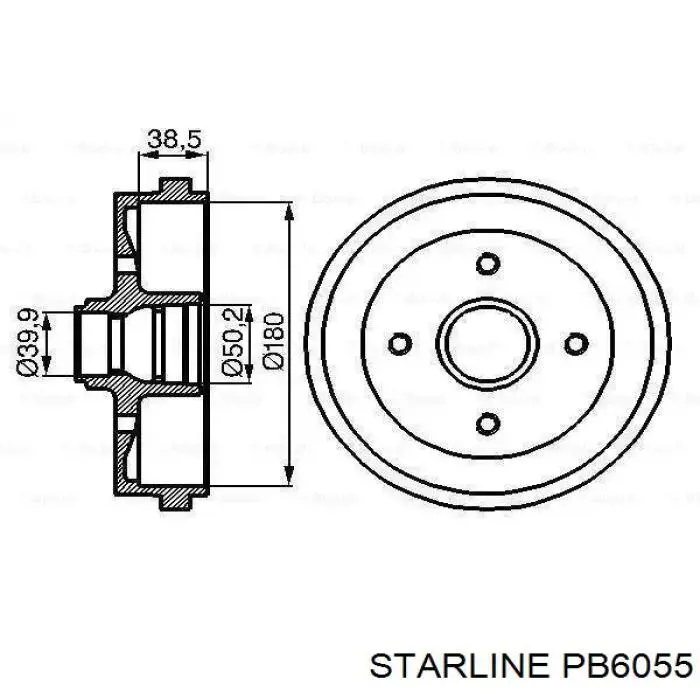 Тормозной барабан PB6055 Starline