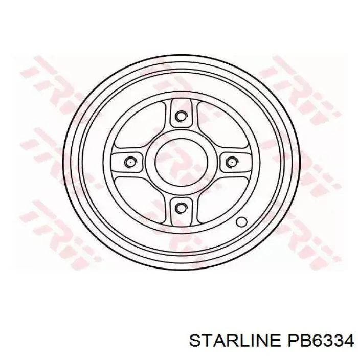 Тормозной барабан PB6334 Starline