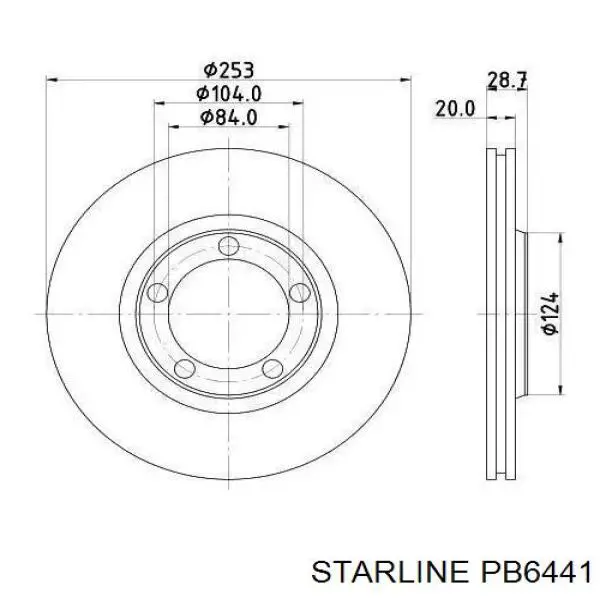 Барабан тормозной задний Starline PB6441 цена, от 31.09 USD