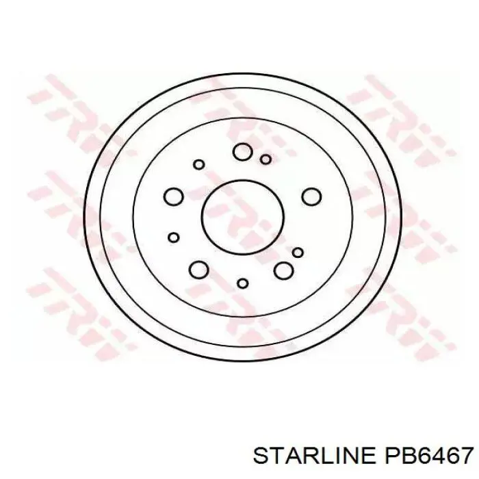 Барабан гальмівний задній PB6467 Starline