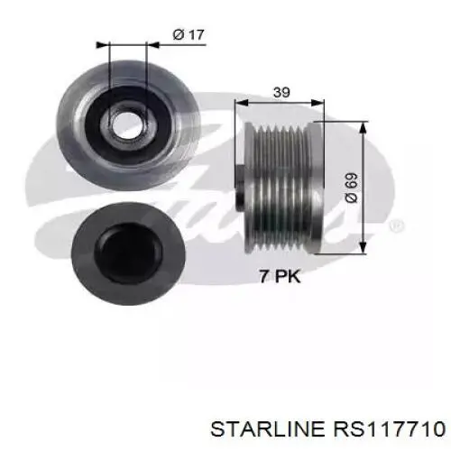 Инерционный шкив Starline RS117710 цена, от 23.48 USD