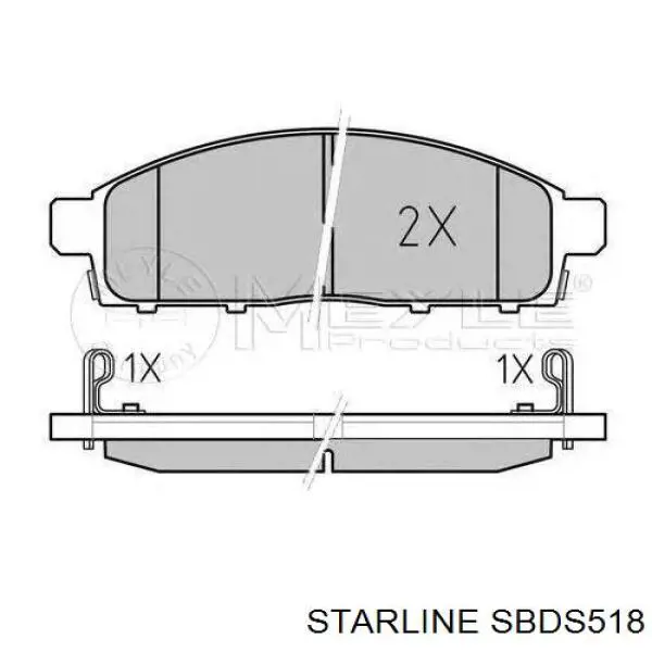 SBDS518 Starline Колодки передние
