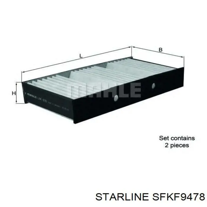 Фильтр воздушный отопителя Starline SFKF9478 цена, от 5.92 USD
