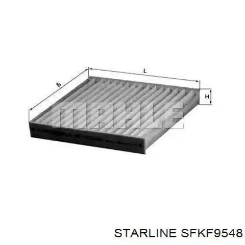 Купить SFKF9548 Starline Фильтр салона угольный