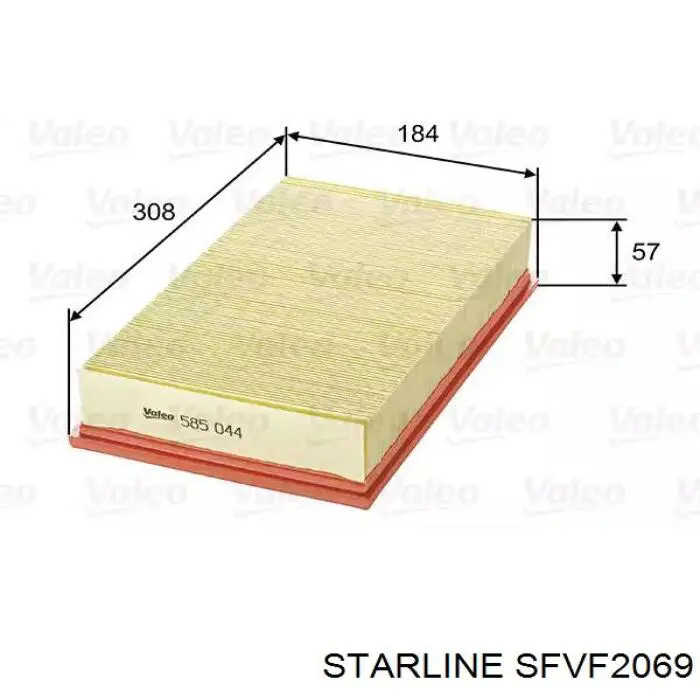Купить SFVF2069 Starline Автомобильный фильтр воздуха