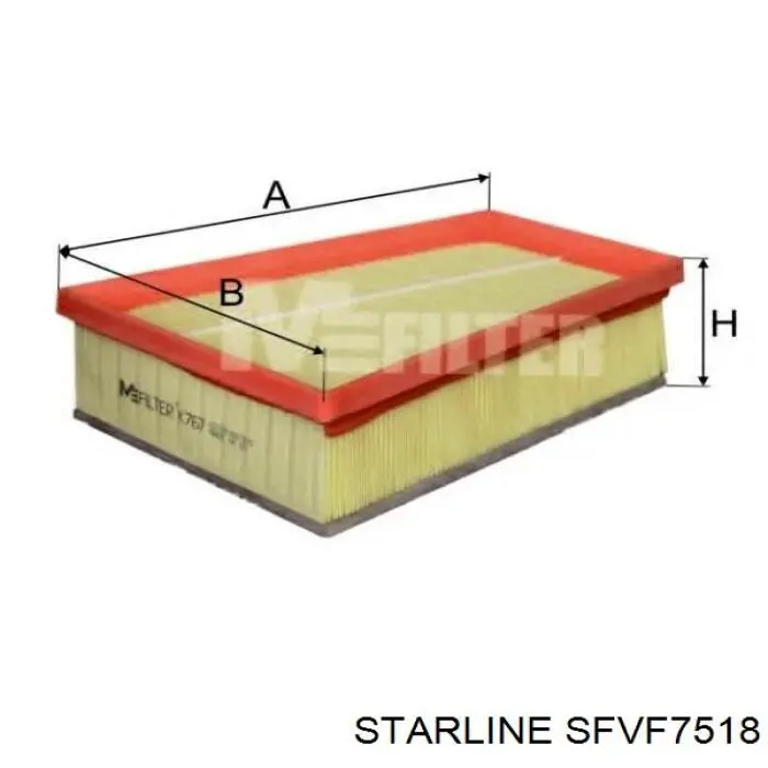 Filtro de aire SFVF7518 Starline