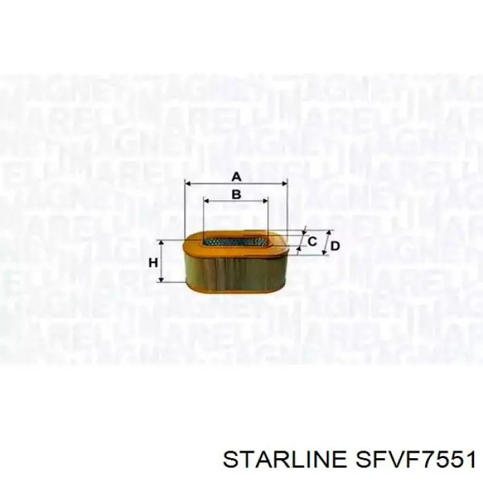 Воздушный фильтр SFVF7551 Starline