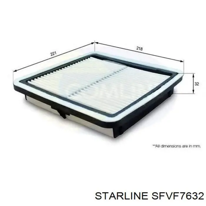 SFVF7632 Starline Воздушный фильтр двигателя
