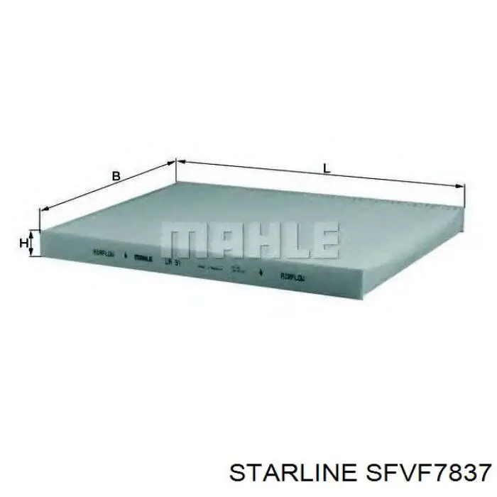 Воздушный фильтр SFVF7837 Starline