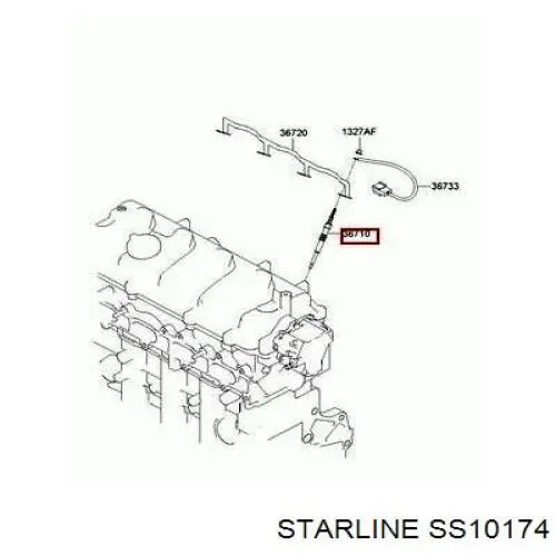 Свечи накала SS10174 Starline