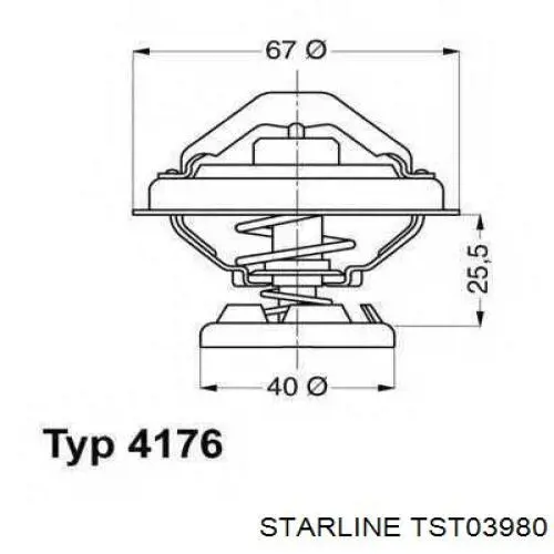 TST03980 Starline термостат
