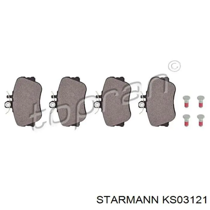 KS03121 Starmann колодки тормозные передние дисковые