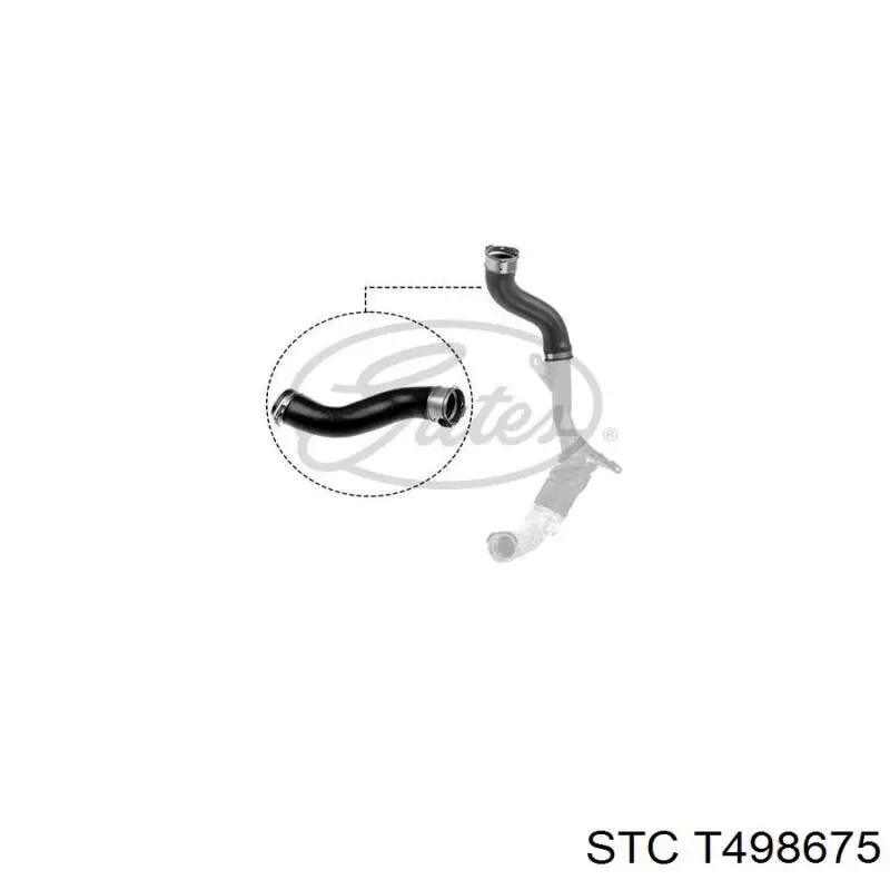 Tubo flexible de aire de sobrealimentación inferior derecho T498675 STC