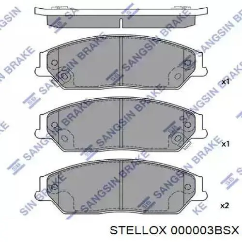 Передние тормозные колодки 000003BSX Stellox