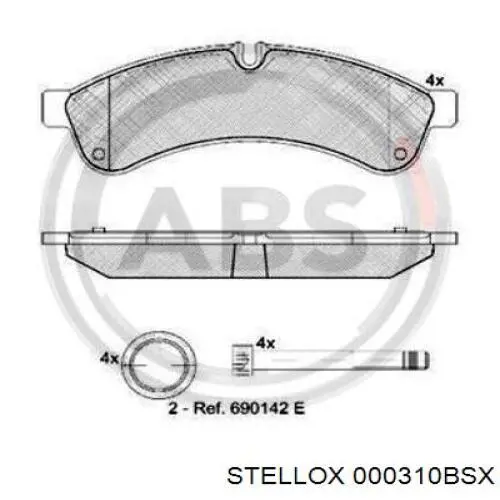 Задние дисковые колодки Stellox 000310BSX