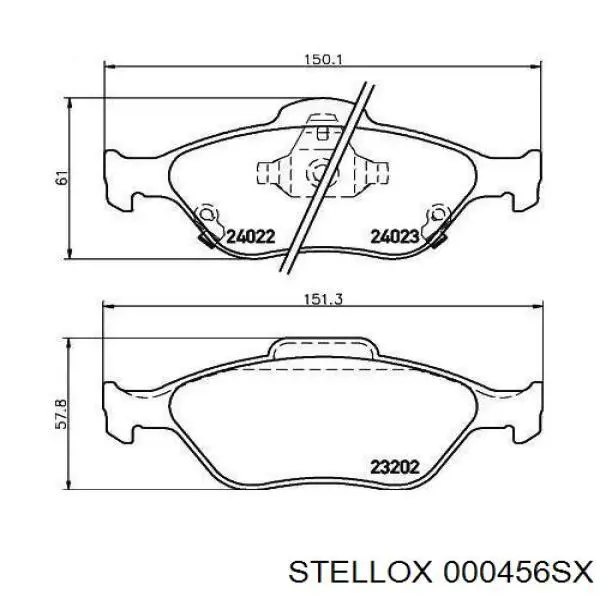 000456SX Stellox Барабанные тормозные колодки