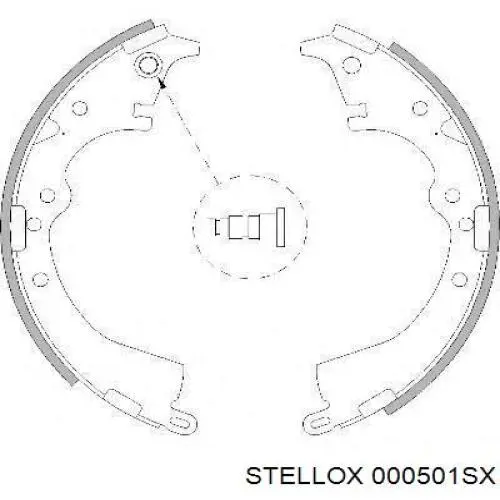 Задние барабанные колодки 000501SX Stellox