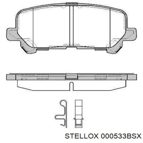 Задние тормозные колодки 000533BSX Stellox