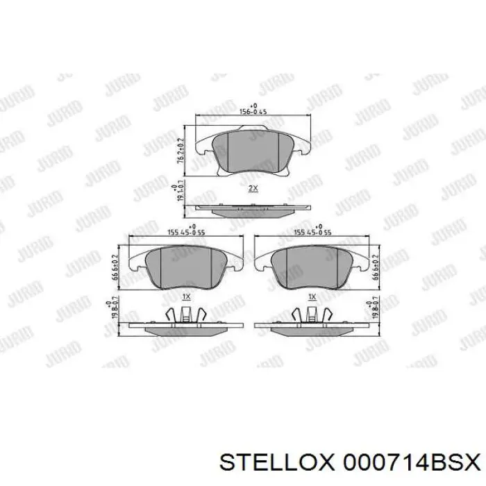 Купить 000714BSX Stellox Колодки тормозные