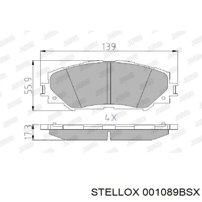 Купить 001089BSX Stellox Колодки тормозные