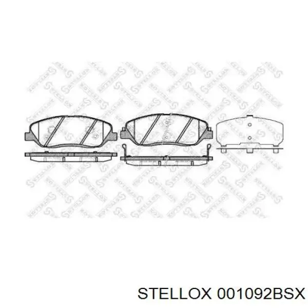 Передние тормозные колодки 001092BSX Stellox