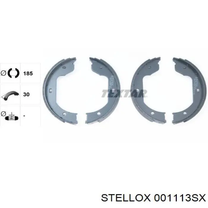 001113SX Stellox колодки ручника (стояночного тормоза)