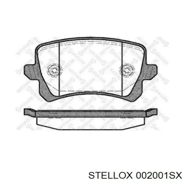 002 001-SX Stellox колодки тормозные задние дисковые