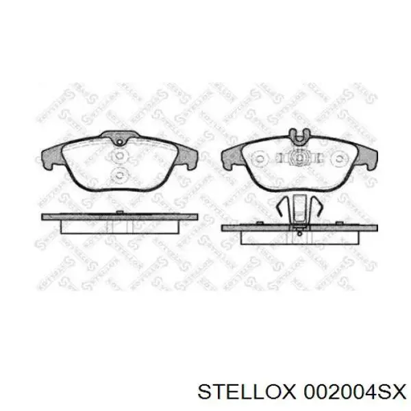 002004SX Stellox колодки тормозные задние дисковые