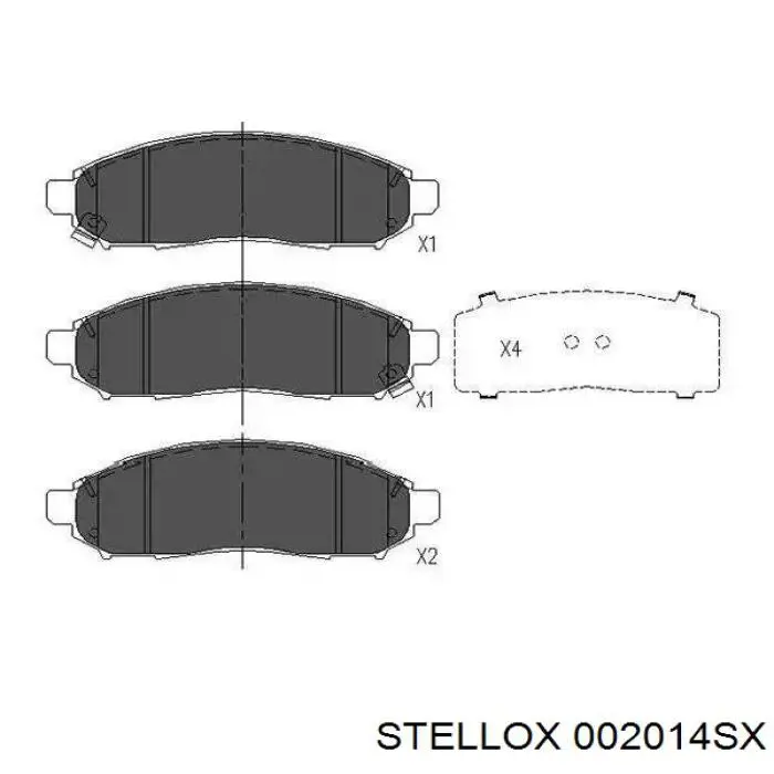 Тормозные колодки Stellox 002014SX