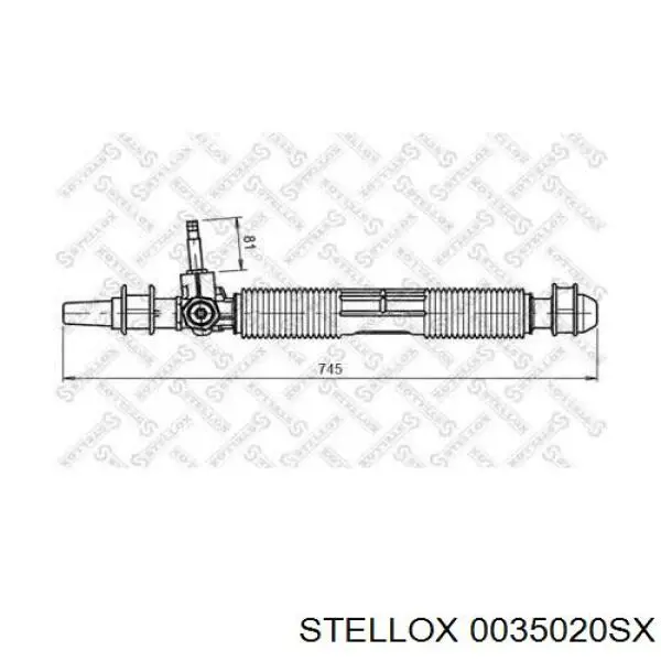 0035020SX Stellox рулевая рейка