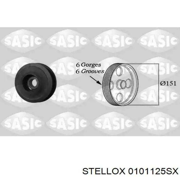 0101125SX Stellox Поликлиновый ремень