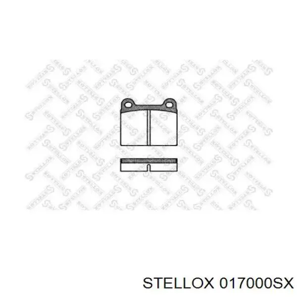 017000SX Stellox колодки тормозные передние дисковые