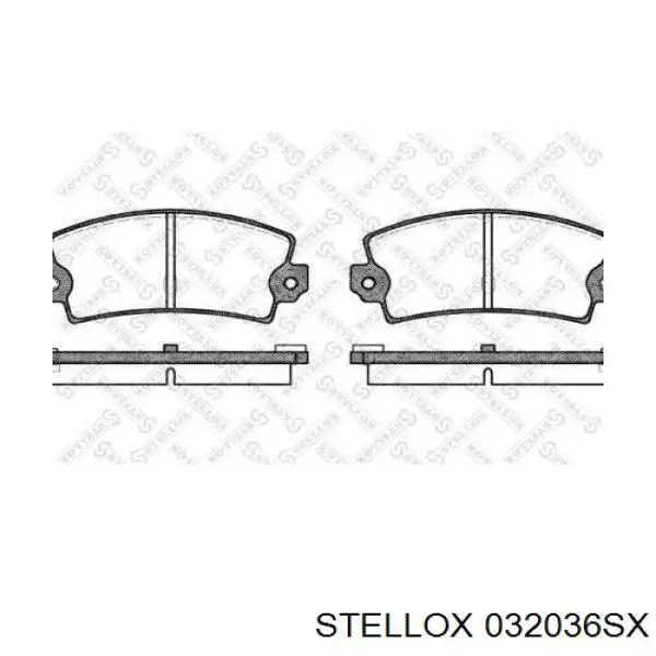 032036SX Stellox колодки тормозные задние дисковые
