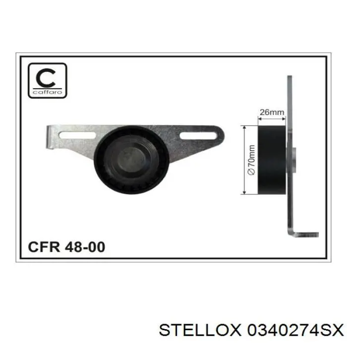 Натяжная планка поликлинового ремня Stellox 0340274SX